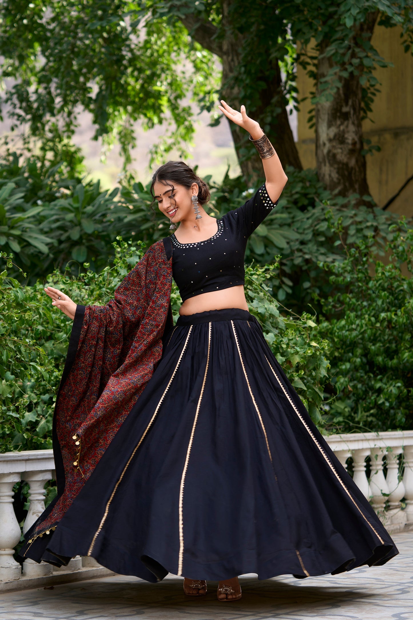 Printed Pure Cotton Navratri Lehenga Choli