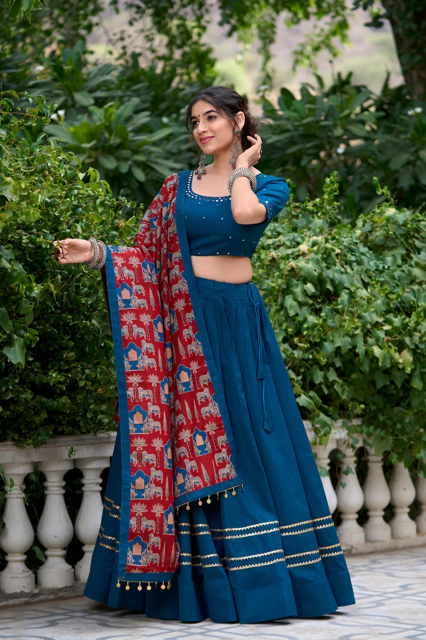 Printed Pure Cotton Navratri Lehenga Choli