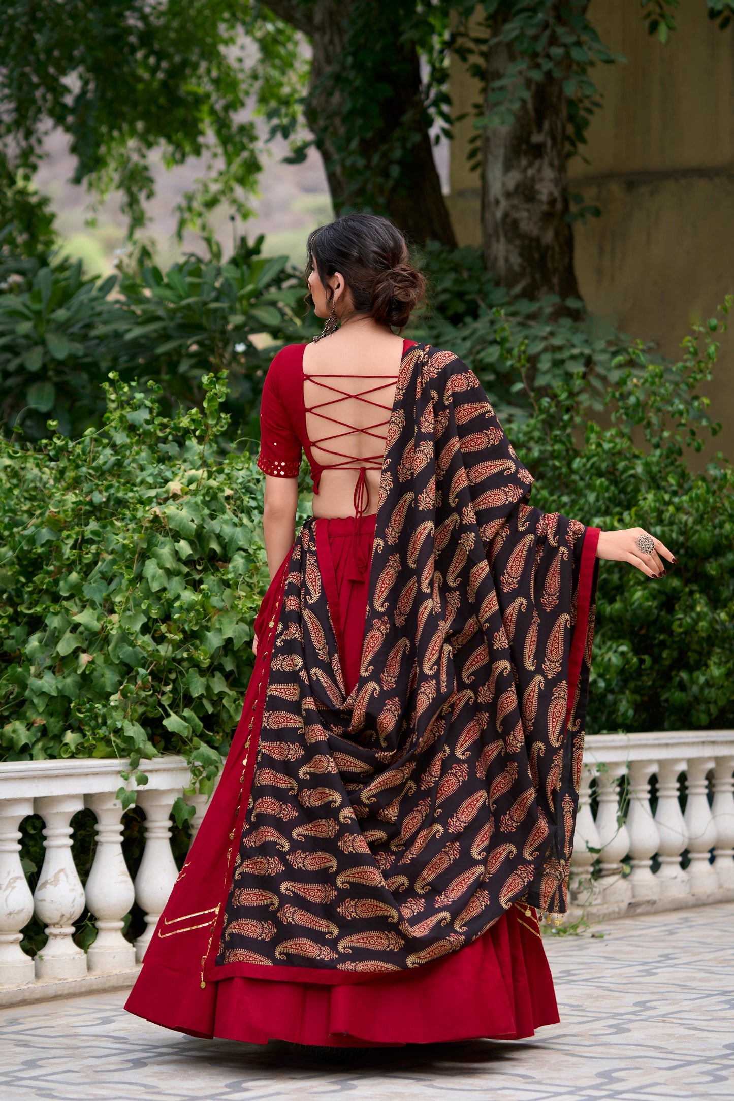 Printed Pure Cotton Navratri Lehenga Choli