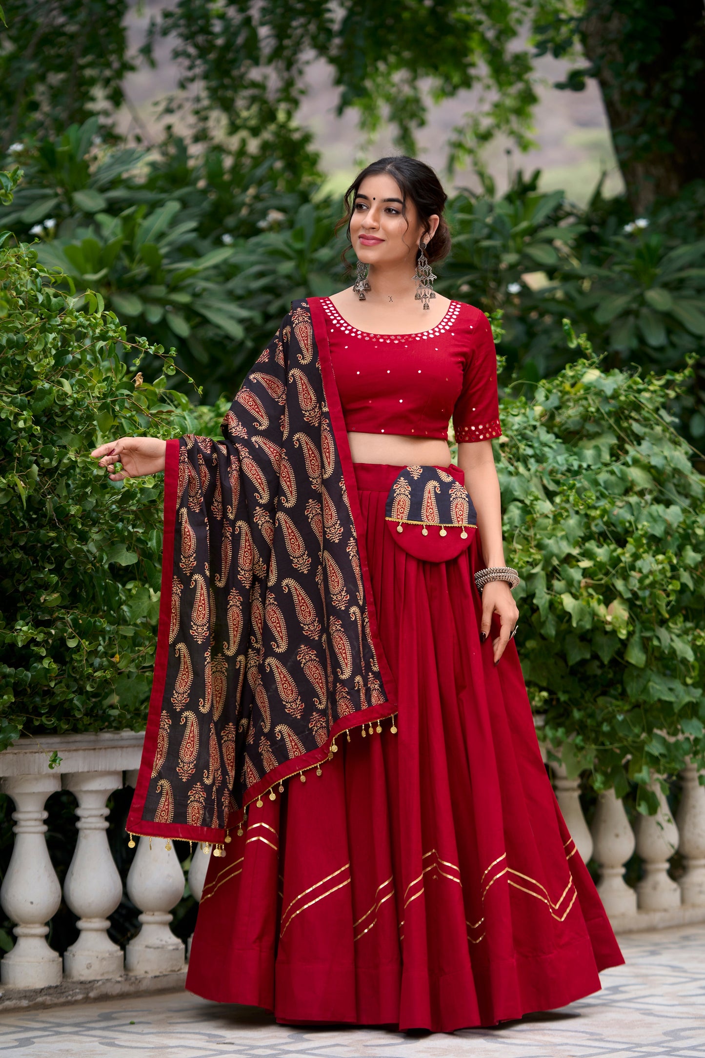 Printed Pure Cotton Navratri Lehenga Choli
