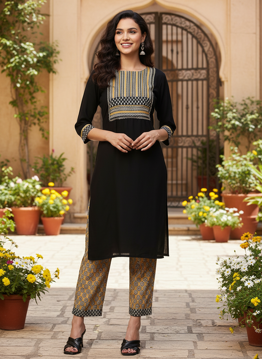 Printed Kurta and Pant Set